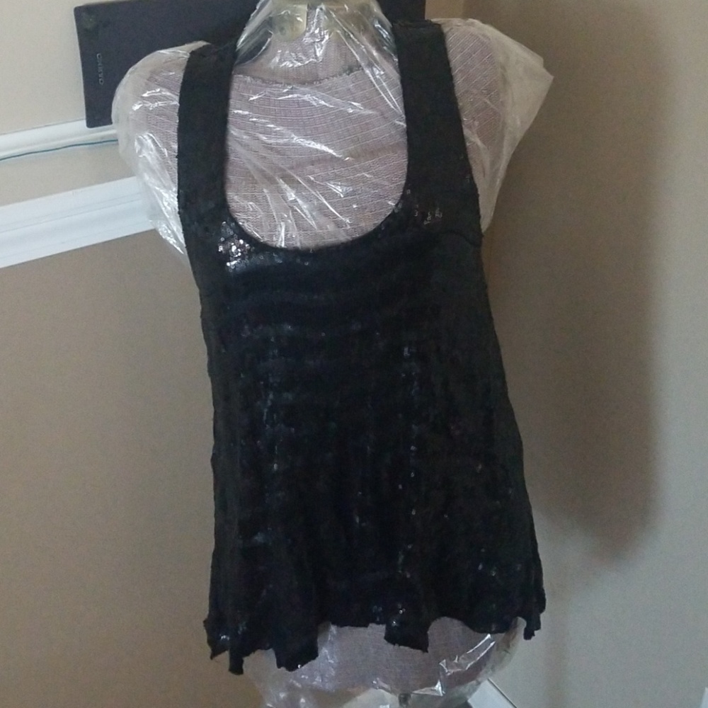 Bebe dressy sequin top